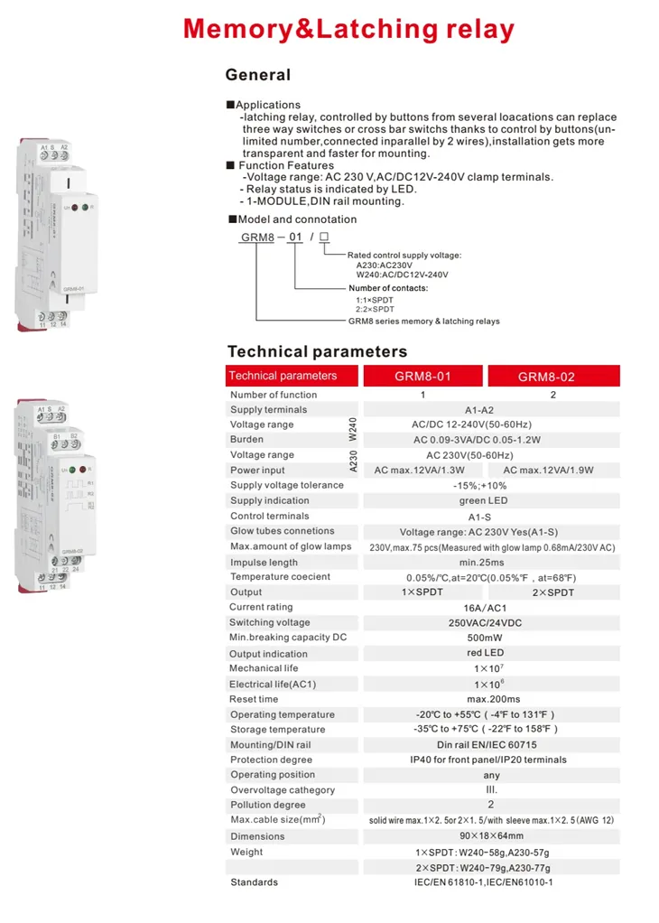 Memory Latching relay